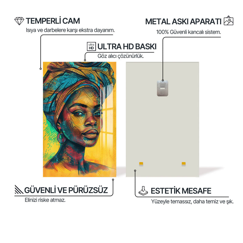 Kadın ve Bulut Cam Tablo – Cam Tablo