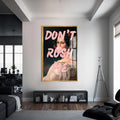 Don't Rush Me Cam Tablo – Altın Çerçeveli Cam Tablo