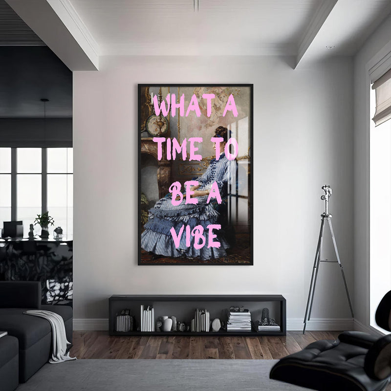 Vibe Cam Tablo – Siyah Çerçeveli Cam Tablo