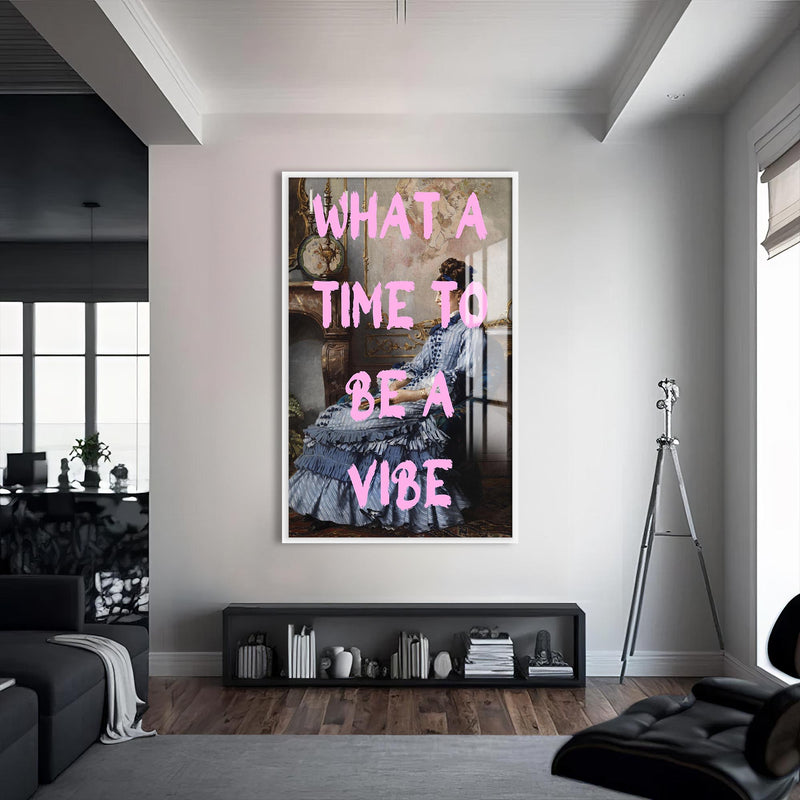 Vibe Cam Tablo – Beyaz Çerçeveli Cam Tablo