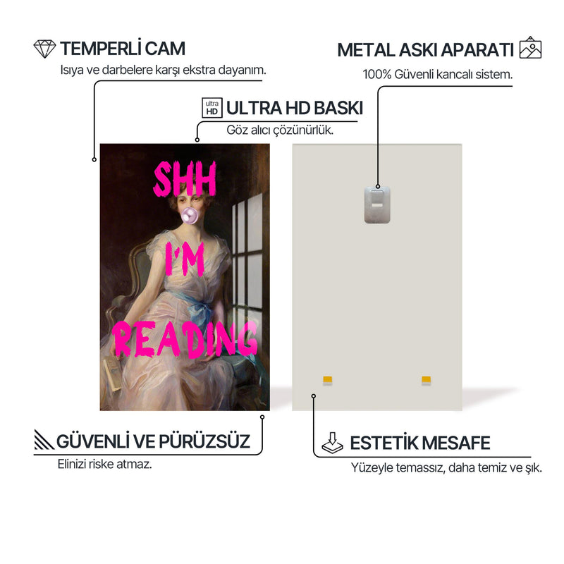 Shh I’m Reading Cam tablo – Cam Tablo