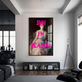 Shh I’m Reading Cam tablo – Siyah Çerçeveli Cam Tablo