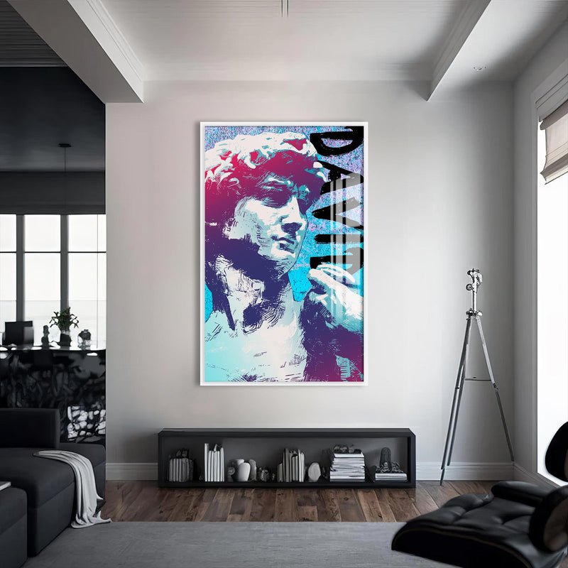 David Reborn Cam tablo – Beyaz Çerçeveli Cam Tablo