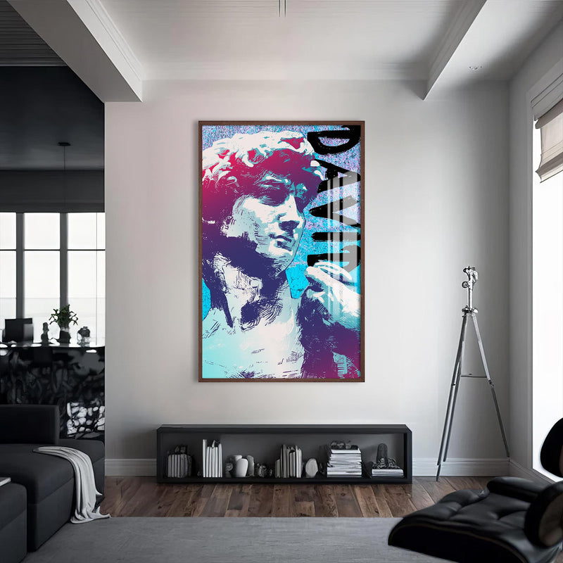 David Reborn Cam tablo – Ceviz Çerçeveli Cam Tablo