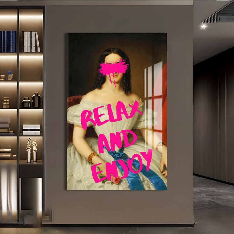 Relax and Enjoy Cam tablo – Cam Tablo