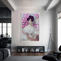 Pink Duchess Cam tablo – Beyaz Çerçeveli Cam Tablo