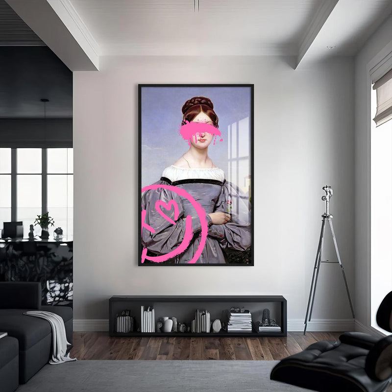 Love Vandal Cam tablo – Siyah Çerçeveli Cam Tablo