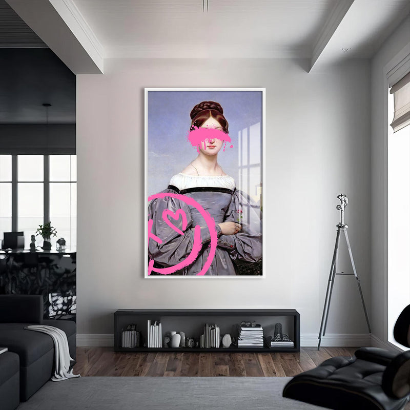 Love Vandal Cam tablo – Beyaz Çerçeveli Cam Tablo