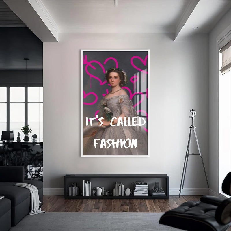 IT’S CALLED FASHION Cam tablo – Beyaz Çerçeveli Cam Tablo