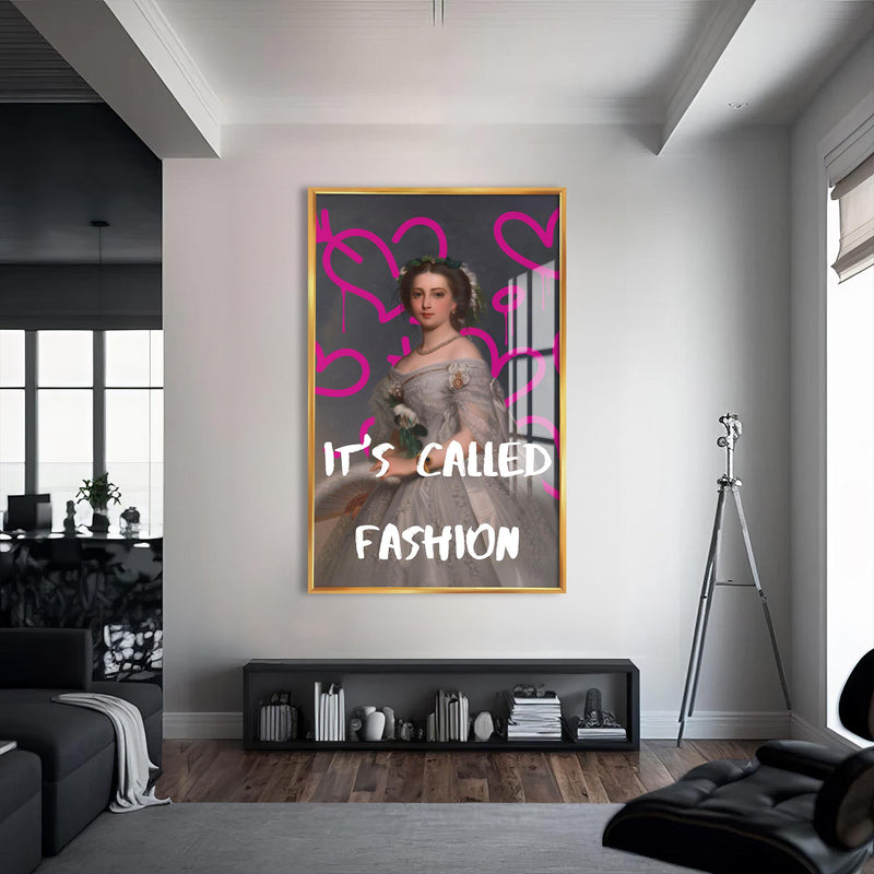 IT’S CALLED FASHION Cam tablo – Altın Çerçeveli Cam Tablo