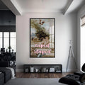 Cupid Stupid Cam tablo – Siyah Çerçeveli Cam Tablo