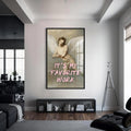 It’s My Favorite Work Cam tablo – Siyah Çerçeveli Cam Tablo