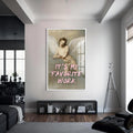 It’s My Favorite Work Cam tablo – Beyaz Çerçeveli Cam Tablo