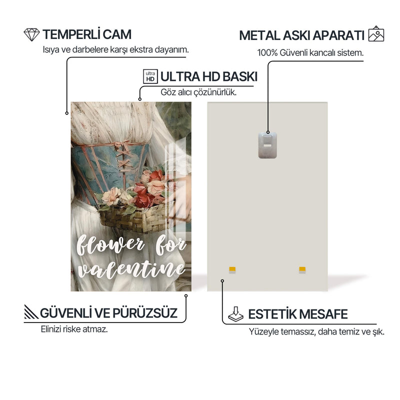 Flower for Valentine Cam tablo – Cam Tablo