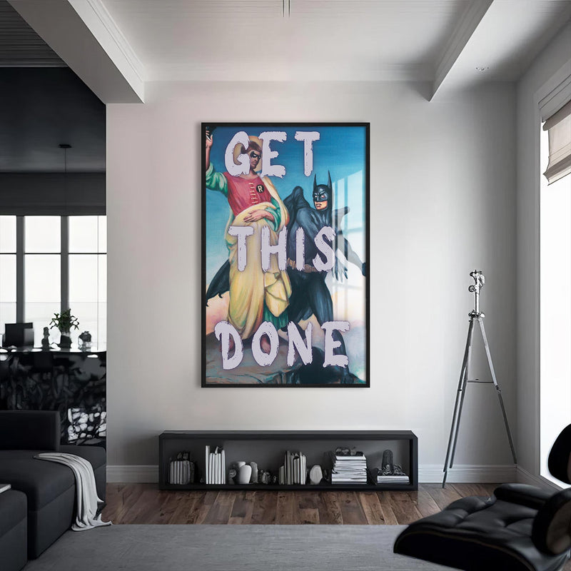 Get This Done Cam tablo – Siyah Çerçeveli Cam Tablo