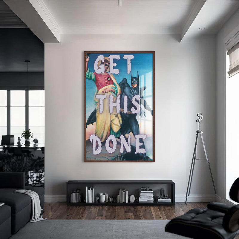 Get This Done Cam tablo – Ceviz Çerçeveli Cam Tablo