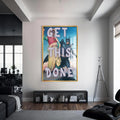 Get This Done Cam tablo – Altın Çerçeveli Cam Tablo