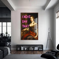 I Never Say That Cam tablo – Ceviz Çerçeveli Cam Tablo