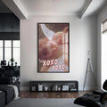 XOXO Cam Tablo – Siyah Çerçeveli Cam Tablo