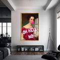 Oh Hell No Cam tablo – Altın Çerçeveli Cam Tablo