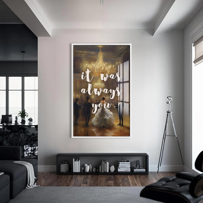 Always You Cam Tablo – Beyaz Çerçeveli Cam Tablo