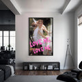 Love Me Love Me Cam tablo – Siyah Çerçeveli Cam Tablo