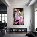 Love Me Love Me Cam tablo – Beyaz Çerçeveli Cam Tablo
