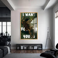 I Want To Be Forever Yours Cam tablo – Altın Çerçeveli Cam Tablo
