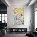 I Woke Up Like This Cam tablo – Beyaz Çerçeveli Cam Tablo