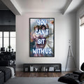 You Can’t Sit With Us Cam tablo – Siyah Çerçeveli Cam Tablo