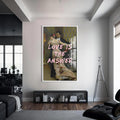 Love is the Answer Cam Tablo – Beyaz Çerçeveli Cam Tablo