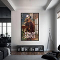 Power Couple Cam tablo – Siyah Çerçeveli Cam Tablo