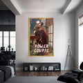 Power Couple Cam Tablo – Altın Çerçeveli Cam Tablo