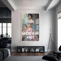 Where Is My King Cam tablo – Beyaz Çerçeveli Cam Tablo