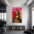 Mona and I Love Cats Cam tablo – Beyaz Çerçeveli Cam Tablo