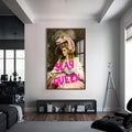 Slay Queen Cats Cam tablo – Ceviz Çerçeveli Cam Tablo