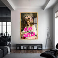 Slay Queen Cats Cam tablo – Altın Çerçeveli Cam Tablo