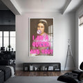 I Am a Queen! And You Cam tablo – Beyaz Çerçeveli Cam Tablo