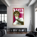 David Baby Cam tablo – Altın Çerçeveli Cam Tablo