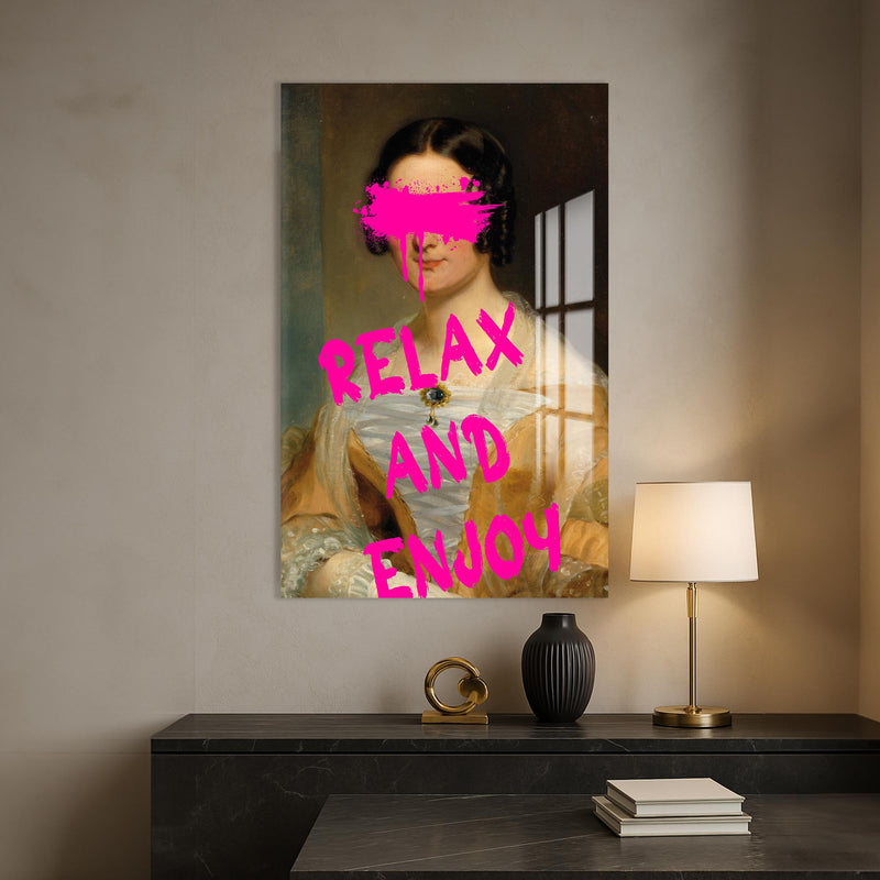 Relax and Enjoy Cam tablo – Cam Tablo