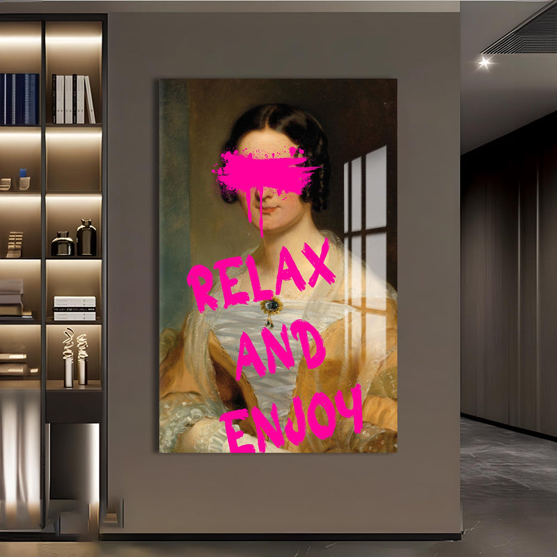 Relax and Enjoy Cam tablo – Cam Tablo