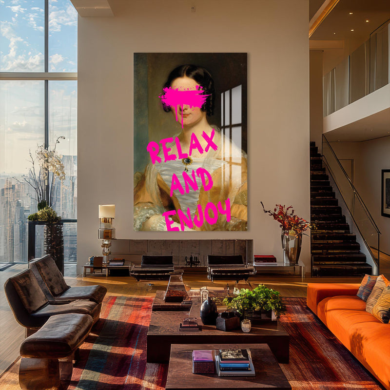 Relax and Enjoy Cam tablo – Cam Tablo