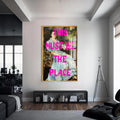 This Must Be The Place Cam tablo – Altın Çerçeveli Cam Tablo