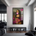 Mona Lisa’ya Cam tablo – Siyah Çerçeveli Cam Tablo