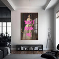Don’t Rush Me Cam tablo – Ceviz Çerçeveli Cam Tablo