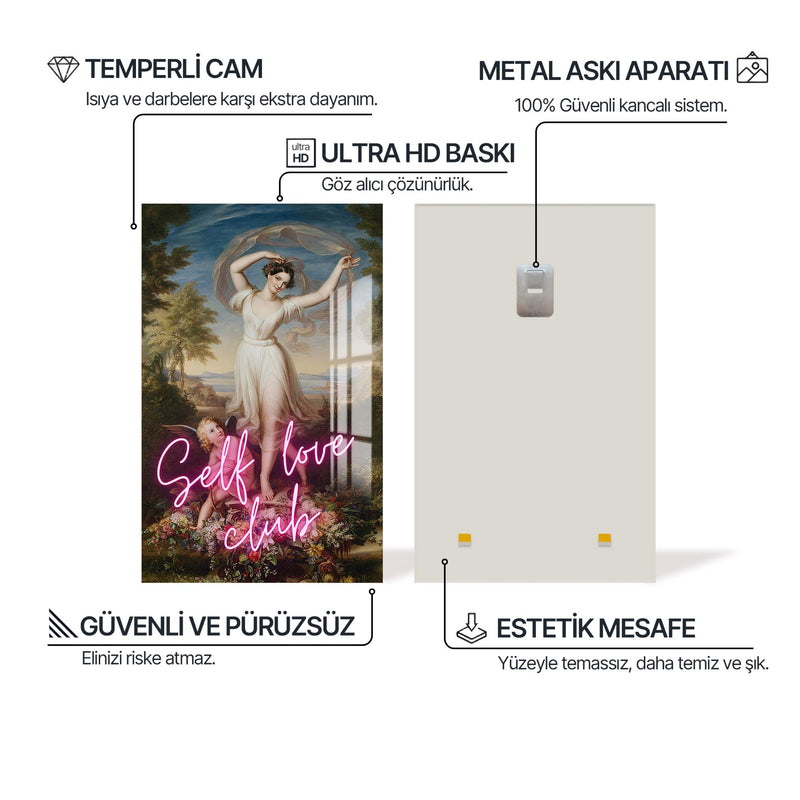 Self Love Club Cam tablo – Cam Tablo