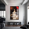 No Harm No Shit Cam Tablo – Siyah Çerçeveli Cam Tablo