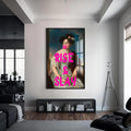 Rise & Slay Cam tablo – Siyah Çerçeveli Cam Tablo