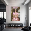 Don’t Rush Me Cam tablo – Ceviz Çerçeveli Cam Tablo