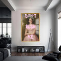 Don’t Rush Me Cam tablo – Altın Çerçeveli Cam Tablo